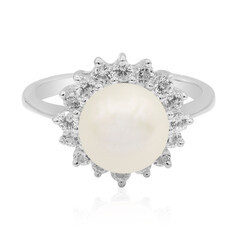 Bague en argent et Perle de culture d'eau douce