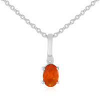 Collier en argent et Opale de Feu