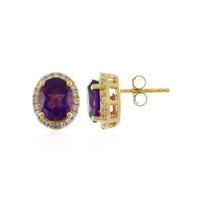 Boucles d'oreilles en argent et Améthyste du Maroc