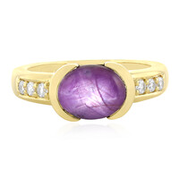 Bague en argent et Rubis étoilé de Channapatna