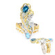 Bague en argent et Topaze bleu de Londres (Gems en Vogue)
