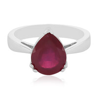 Bague en argent et Rubis de Madagascar