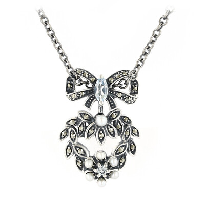 Collier en argent et Topaze bleu ciel