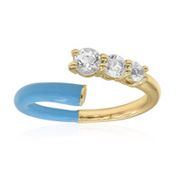 Bague en argent et Topaze blanche