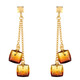 Boucles d'oreilles en argent et Ambre de la Baltique Lever du soleil (dagen)