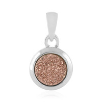 Pendentif en argent et Agate étincelante cuivre