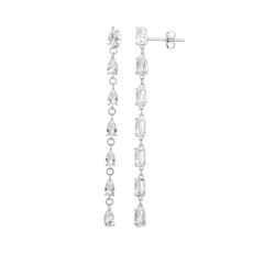 Boucles d'oreilles en argent et Topaze blanche