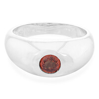 Bague en argent et Rubis rouge du soir
