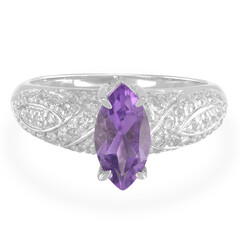 Bague en argent et Améthyste de Bolivie