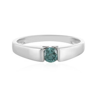Bague en or et Diamant bleu ciel I4