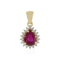 Pendentif en or et Rubis de Madagascar