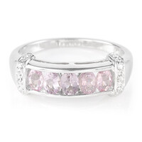Bague en argent et Tourmaline cuprifère rose