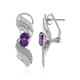 Boucles d'oreilles en argent et Améthyste de Sibérie (de Melo)
