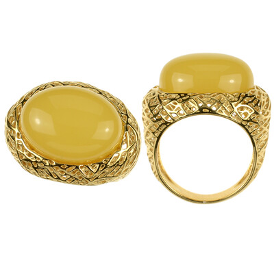 Bague en argent et Ambre baltique (dagen)