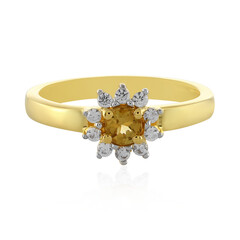 Bague en argent et Tourmaline jaune