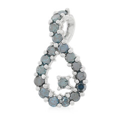 Pendentif en argent et Diamant fantaisie