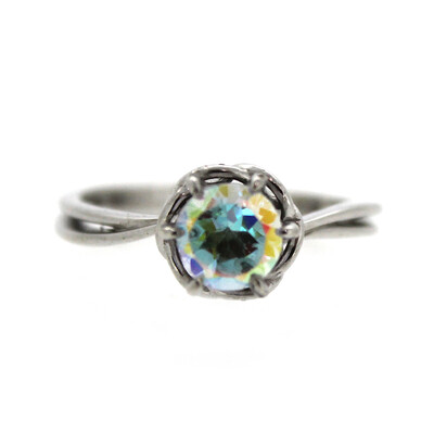 Bague en argent et Topaze Rayon de Lune
