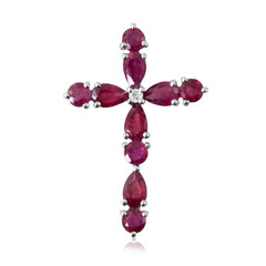 Pendentif en argent et Rubis