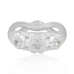 Bague en argent et Topaze blanche