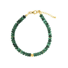Bracelet en argent et Malachite