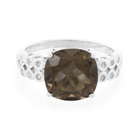 Bague en argent et Quartz fumé