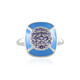 Bague en argent et Iolite de Madagascar