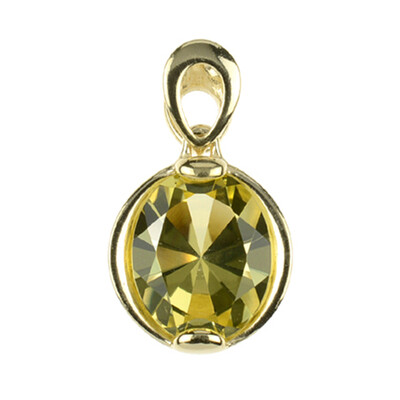Pendentif en or et Citrine jaune citron (dagen)