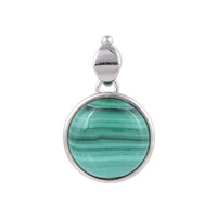 Pendentif en argent et Malachite