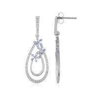 Boucles d'oreilles en argent et Tanzanite