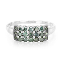 Bague en argent et Diamant fantaisie