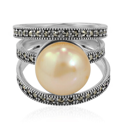 Bague en argent et Perle de culture d'eau douce (TPC)