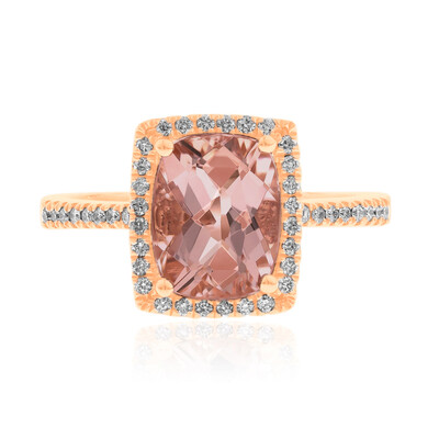 Bague en or et Morganite AAA