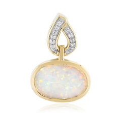 Pendentif en or et Opale blanche du Brésil