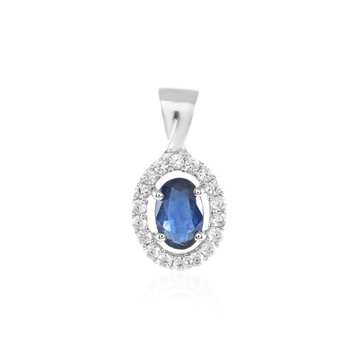 Pendentif en or et Saphir bleu