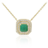 Collier en argent et Emeraude du Brésil
