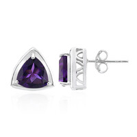 Boucles d'oreilles en argent et Améthyste de Zambie