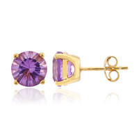 Boucles d'oreilles en argent et Améthyste