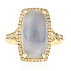 Bague en or et Pierre de lune bleue (CIRARI)
