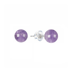Boucles d'oreilles en argent et Améthyste