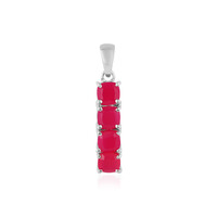 Pendentif en argent et Calcedoine framboise