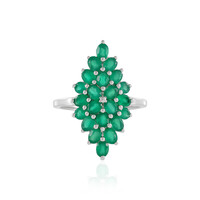 Bague en argent et Onyx vert