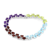 Bracelet en argent et Améthyste de Zambie