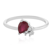 Bague en argent et Rubis de Madagascar