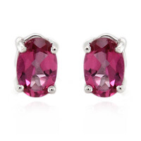 Boucles d'oreilles en argent et Topaze rose