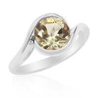 Bague en argent et Labradorite dorée