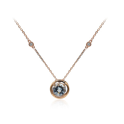 Collier en or et Aigue-Marine du Brésil AAA (CIRARI)