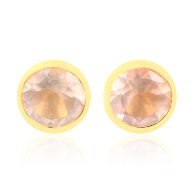 Boucles d'oreilles en argent et Quartz rose