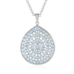 Collier en argent et Topaze bleu ciel