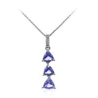 Collier en argent et Tanzanite