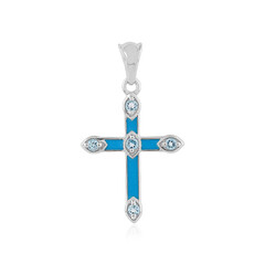 Pendentif en argent et Topaze bleu ciel